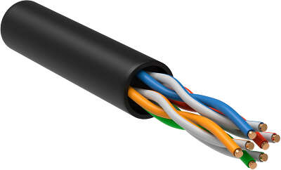Кабель информационный ITK LC3-C5E04-139 кат.5E UTP 4 пары 24AWG LDPE внешний 305м черный