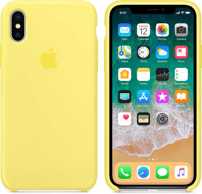 Силиконовый чехол для iPhone X Apple Silicone Case, Lemonade [MRG32ZM/A]