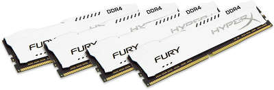 Набор памяти DDR4 DIMM 4x16Gb DDR2133 Kingston HyperX Fury White (HX421C14FWK4/64)