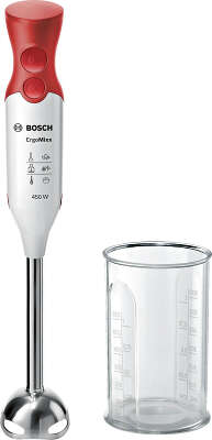 Блендер погружной Bosch MSM64110 450Вт белый/красный