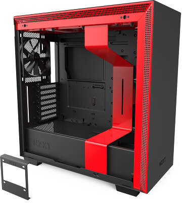Корпус NZXT H710, черный/красный, ATX, Без БП (CA-H710B-BR)