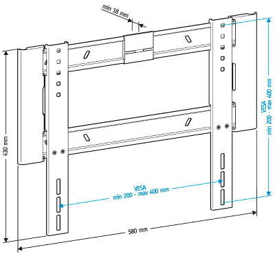 Кронштейн настенный Holder LCD-F4607, черный