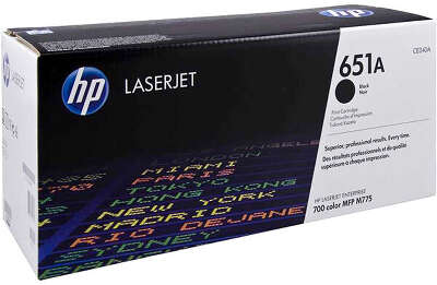 HP 651A Black Original LaserJet Toner Cartridge (CE340A)