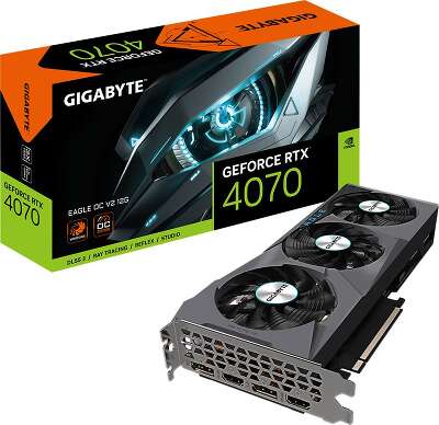 Видеокарта GIGABYTE NVIDIA nVidia GeForce RTX 4070 EAGLE OC 12Gb DDR6X PCI-E 2HDMI, 2DP