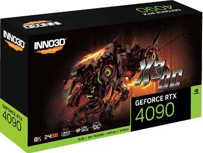 Видеокарта Inno3D NVIDIA nVidia GeForce RTX 4090 X3 OC 24Gb DDR6X PCI-E HDMI, 3DP