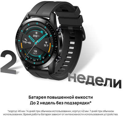 Смарт-часы Huawei Watch GT 2 Diana-B19S 1.2" AMOLED корп.черный рем.черный (55024375)