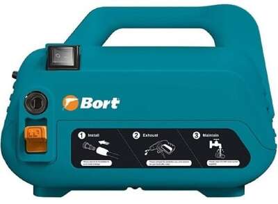 Bort BHR-1600-COMPACT Мойка высокого давления [93415742] { 1600 Вт, максимальное давление 120 бар, рабочее давление 90 бар, 7 л/мин, 5.3 кг }
