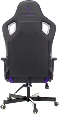 Кресло игровое Knight Outrider черный/фиолетовый ромбик эко.кожа с подголов. крестов. металл