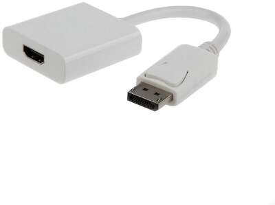 Переходник Cablexpert DisplayPort -> HDMI Cablexpert A-DPM-HDMIF-002-W 20M/19F, белый, пакет (078733)