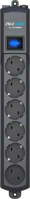 Сетевой фильтр PILOT S-MAX, 6-розеток, 5м, серый
