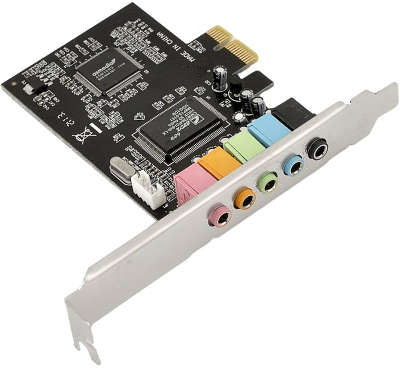 Звуковая карта PCI-E 8738 (C-Media CMI8738-SX) 5.1, OEM