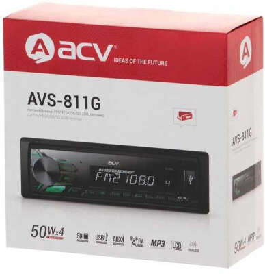 Автомагнитола ACV AVS-811G 1DIN 4x50Вт 3.2