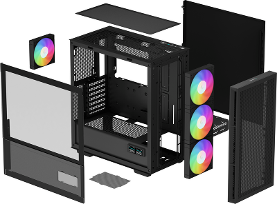 Deepcool Case CH560 Digital Black R-CH560-BKAPE4D-G-1