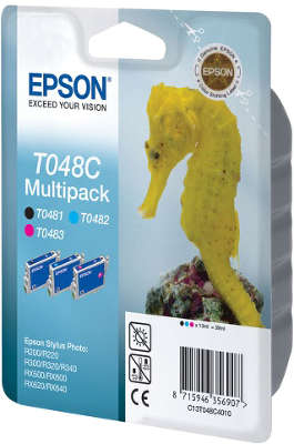 Набор картриджей Epson T048C40 (чёрный, голубой, пурпурный)