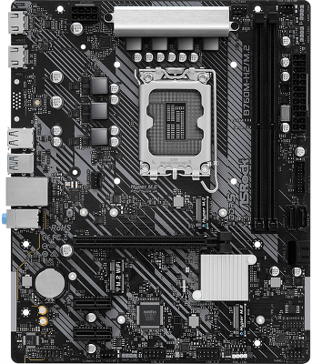 Материнская плата ASROCK B760M-H2/M.2 LGA1700, B760, 2*DDR5, 4*SATA, 2*M.2, 4*USB 3.2, 2*USB 2.0, 1*PCIx16, 2*PCIx1, 1*M.2 (Key E), 2*HDMI, mATX