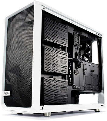 Корпус Fractal Design Meshify S2 TG Clear, белый, ATX, Без БП (FD-CA-MESH-S2-WT-TGC)