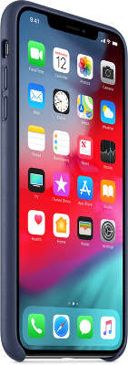 Кожаный чехол для iPhone XS Max Apple Leather Case, Midnight Blue [MRWU2ZM/A]