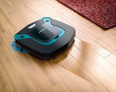 Робот-пылесос Philips SmartPro Easy FC8794/01, черный/синий