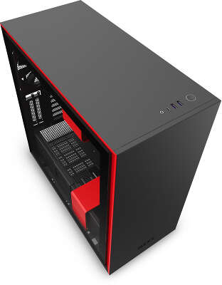 Корпус NZXT H710i Black/red, черный, ATX, Без БП (CA-H710I-BR)