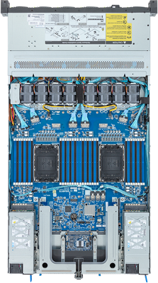 Шасси серверное Gigabyte Server Platform R183-S96 / 1U / 2xIntel (Gen 4/5) / 2xHS / 32xDIMM / 12xSFF NVME/SAS/SATA / 2x1GbE / 2xOCP 3.0 / 2xFHHL / 2x1600W / Rails