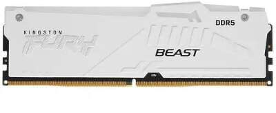 Модуль памяти DDR5 DIMM 16Gb DDR6000 Kingston FURY Beast White RGB (KF560C40BWA-16)