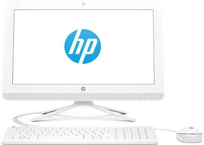 Моноблок HP AIO 20-c430ur 19.5" FHD A4 9125/4/500/R R3/WF/BT/Cam/Kb+Mouse/DOS,белый (7JT08EA)