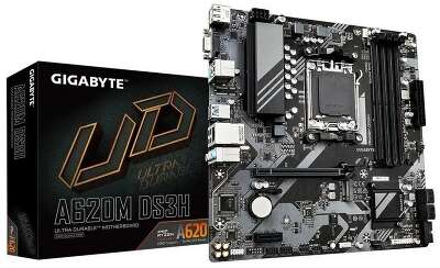 Материнская плата GIGABYTE A620M DS3H (AM5/A620/4xDDR5/mATX/DP, VGA, HDMI) (A620M DS3H)