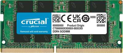 Модуль памяти Crucial 8GB Basic SODIMM DDR4-3200 (PC4-25600) CL19 1.2V