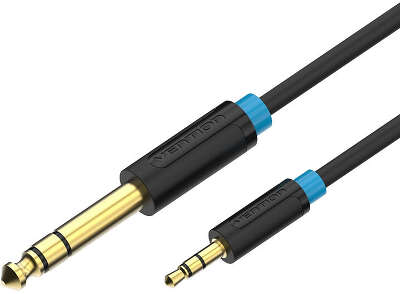 Кабель Vention аудио Jack 6,5 mm M/ 3,5 M - 1,5м