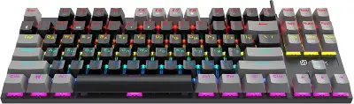 Клавиатура Оклик K600X механическая черный/серый USB Multimedia for gamer LED кабель 1.8м