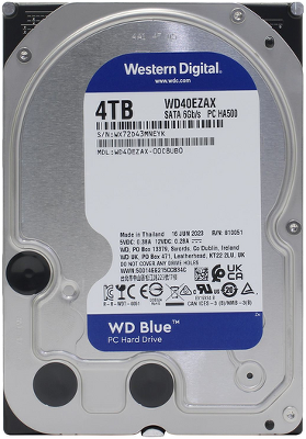 Жесткий диск Western Digital Blue HDD 3.5" SATA 4Tb, 5400rpm, 256MB buffer, WD40EZAX, 1 year