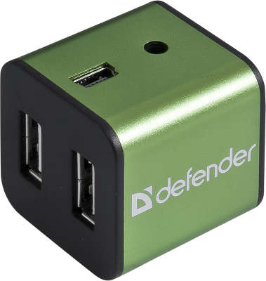 Концентратор USB2.0 Defender QUADRO IRON, 4 порта, корпус—алюминий [83506]
