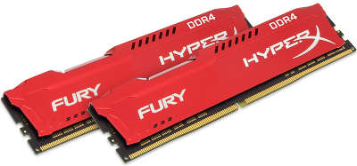 Набор памяти DDR4 DIMM 2*8192Mb DDR2666 Kingston HyperX FURY Red [HX426C16FR2K2/16]