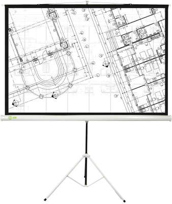 Экран напольный Cactus 127x127см Triscreen CS-PST-127X127 1:1