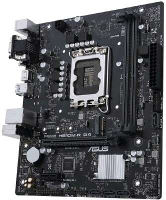 ASUS PRIME H610M-R D4-SI (Socket 1700, mATX, 2xDDR4(64GB), VGA/DVI-D/HDMI 2.1, 1xPCIe 4.0x16/1xPCIe 3.0, 1xLAN, 4xSATA 6Gb/s, 1xM.2, 2xUSB 3.2, 2xUSB 2.0, 2xPS/2)
