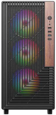 Корпус ACD ACD Citadel 101 ATX, Black, USB3.0*1 + USB2.0*2 + HD AUDIO, 1*12cm H1 argb fan at rear, 3*12cm H1 argb fas at front, TG
