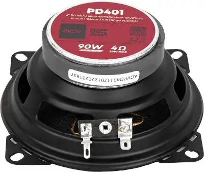 Колонки автомобильные ACV PD-401 BEATS (без решетки) 90Вт 88дБ 4Ом 10см (4дюйм) (ком.:2кол.) коаксиальные однополосные