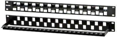 Патч-панель наборная Hyperline PPBL3-19-24S-RM 19" 1U 24xRJ45