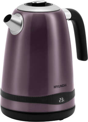 Чайник электрический Hyundai HYK-S4800 1.7л. 2200Вт фиолетовый/черный корпус: металл