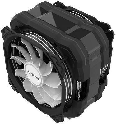 Вентилятор ALSEYE M120D (PLUS) Universal, 200W, Heat pipe 6mm*6, 120mm FAN 700;1900rpm, 73.75CFM, 41.2dBA, 8 LED, LED temperature cover RTL, (874289)