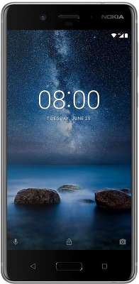 Смартфон Nokia 8 DS, 64GB, Steel (наушники беспроводные JBL V310BT)