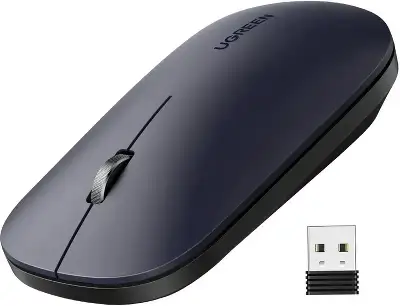 Мышь беспроводная Ugreen MU001 Portable Wireless Mouse, зеленая [90374]