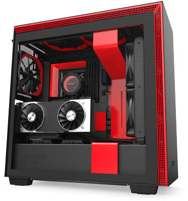 Корпус NZXT H710i Black/red, черный, ATX, Без БП (CA-H710I-BR)