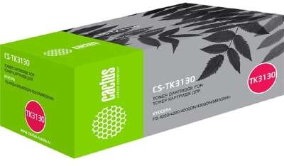 Cactus TK-3130 Тонер Картридж  CS-TK3130 черный для Kyocera Mita FS 4200/4300/4200DN/4300DN/M3550idn Ecosys/60idn (25000стр.)