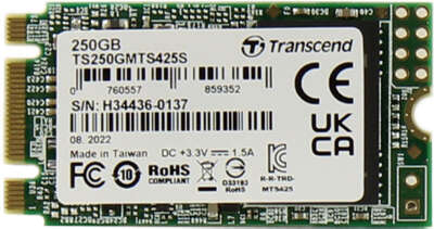 Твердотельный накопитель M.2 SATA3 250Gb Transcend 425S [TS250GMTS425S] (SSD)