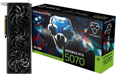 Видеокарта Gainward RTX5070 PYTHON III 12GB GDDR7 192bit 3xDP HDMI 3FAN RTL