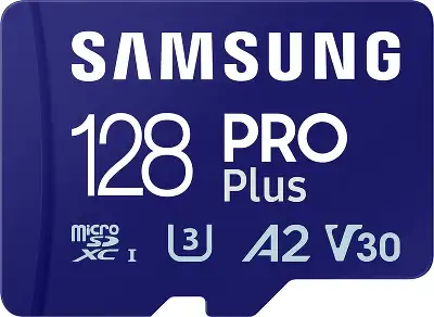 Карта памяти 128 Гб Micro SDXC Samsung PRO Plus Class 10 UHS-I с адаптером [MB-MD128SA]