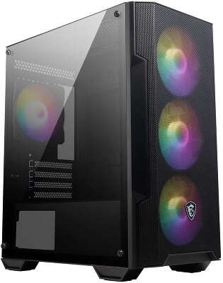 Корпус MSI MAG Forge M100A черный без БП mATX 2x120mm 2xUSB2.0 1xUSB3.0 audio bott PSU