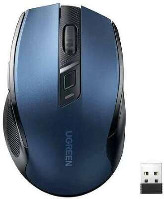 Беспроводная мышь UGREEN MU006 (15064) Ergonomic Wireless Mouse 4000DPI 2.4 GHz, цвет: синий