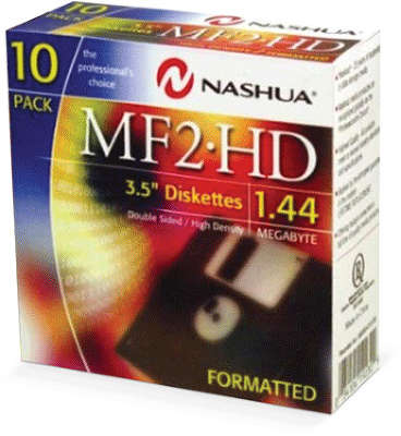 Дискеты Nashua 3.5", 2HD, картон, 10 шт